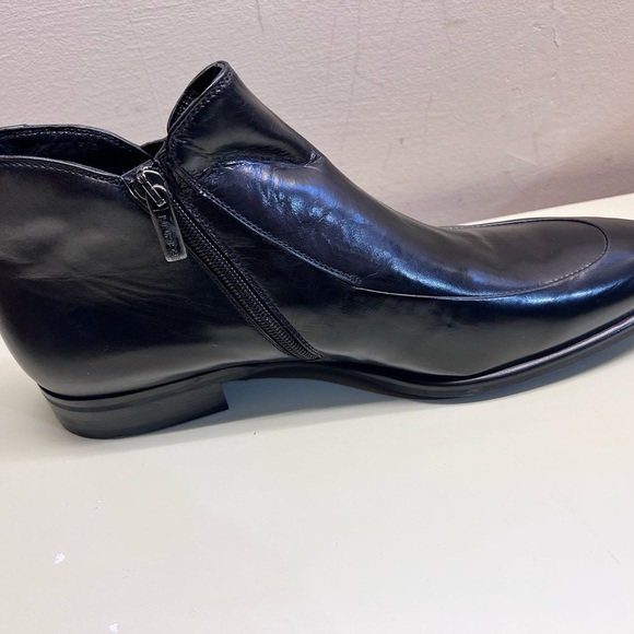 Baldinini Black Leather Slip-On Boots made in Italy - Picture 2 of 9